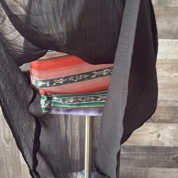 American Rag strapless serape dress small sheer western festival boho wanderlust - Picture 5 of 12